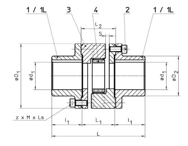Claw Coupling Sleeve And Shear Pin