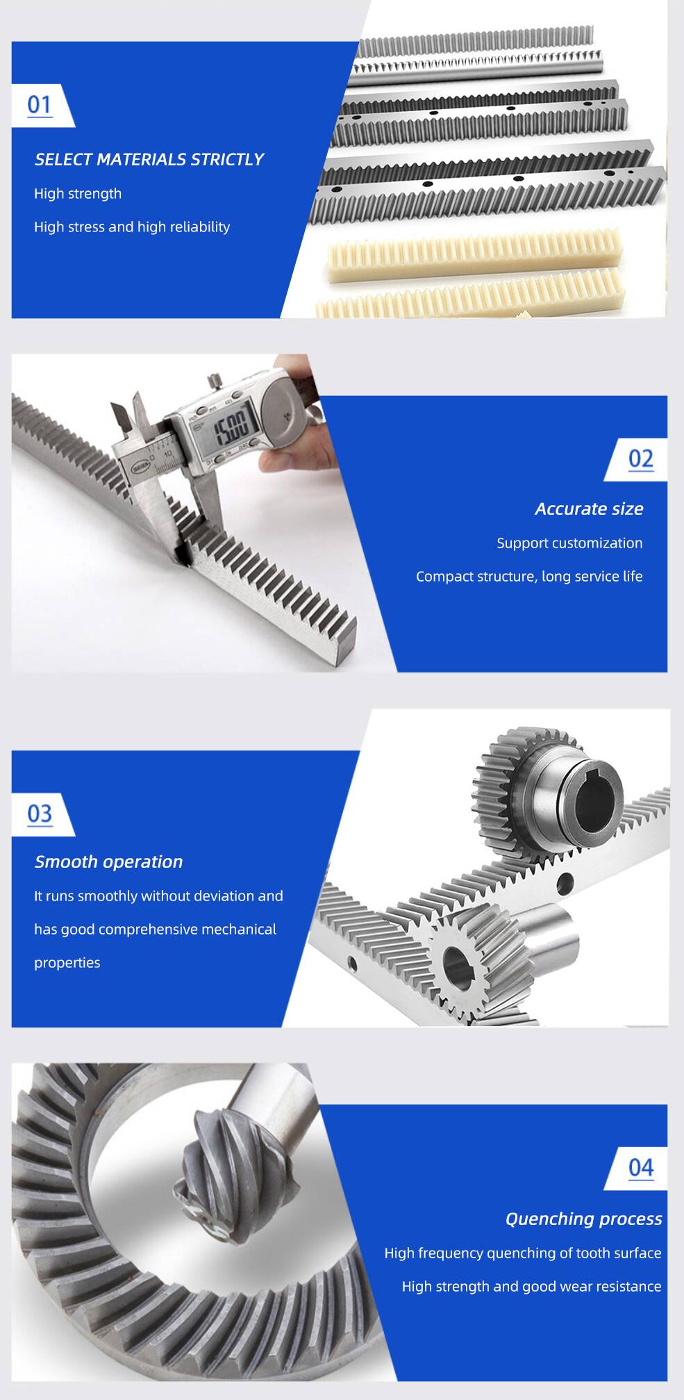OEM ODM Factory Manufacturer Two Lugs Sliding Gate Nylon Gear Rack for Automatic Gates & Fencing