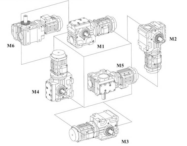 High Quality R Series Reducer Helical Gear Box Transmission Bevel Gear Speed Reducer