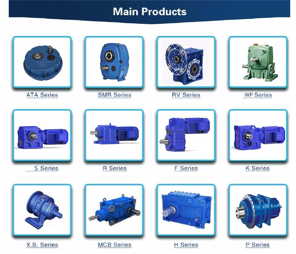 BRC HS Series Shaft Input Flange Mounted Aluminum Alloy Housing Helical Gear Unit Gear Reducer