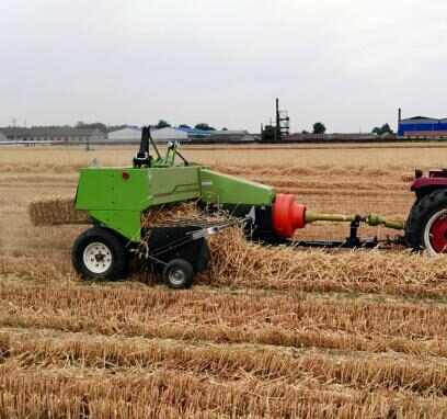 Pto Combined Corn Silage Packaging Machine Harvesters Tractor Lawn Mower Crusher Mini Round Hay Baler