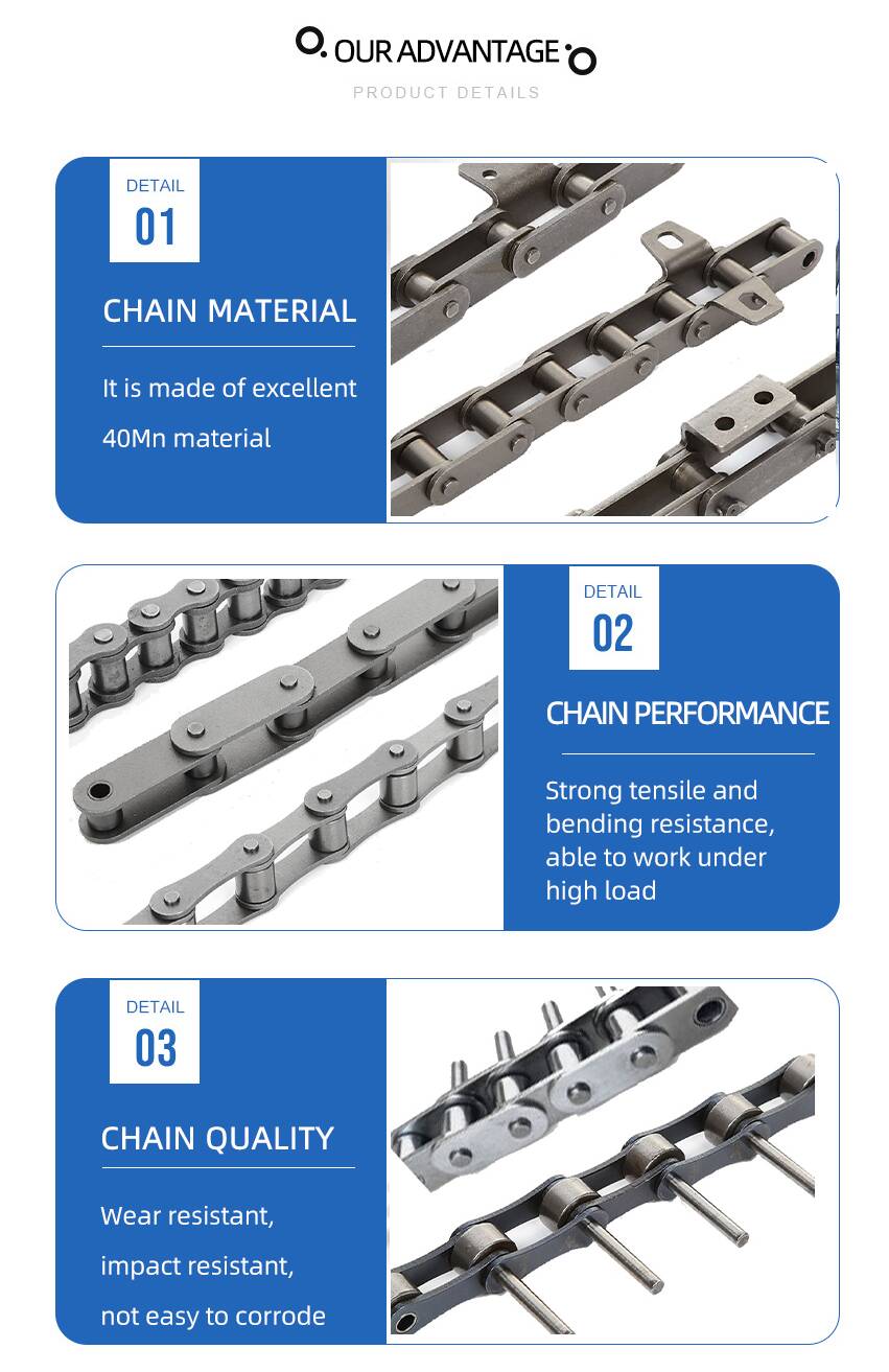 WH78 WH124 WD110 WD480 Welded Steel Chain Cranked Link Chain