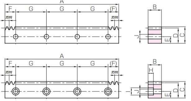 Heavy Duty Wall Mount Gear Rack Pinion Mild Steel Engine Core Component Wall Mount Duty Gear Racks