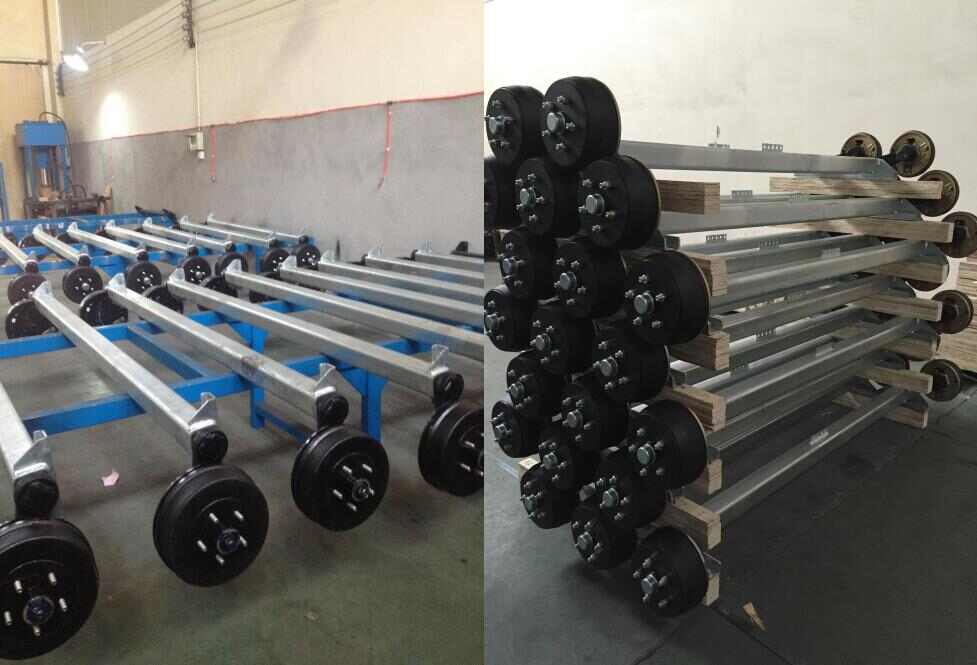 Direct Factory Sales Used EPT 1500kg Torsion Axle Without Brake Pneumatic Jockey Wheel Steel Rim with Clamp for Trailers