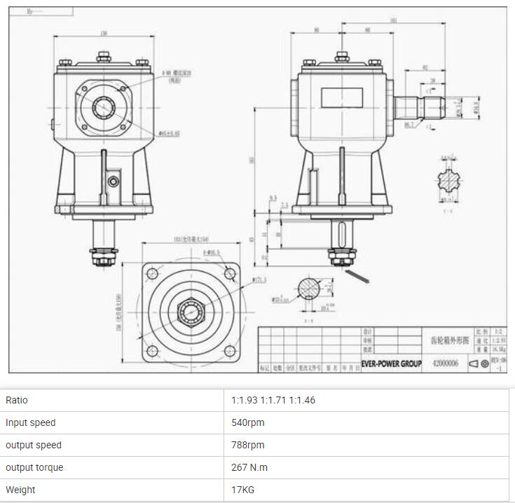 Rotary Cutter Lawn Mower Right Angle Grass Cutter Gearbox for Bush Hog