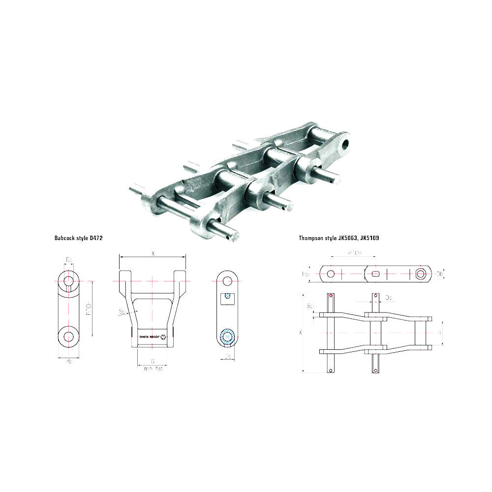 High Quality Babcock Style D472 Thompson Jk5063 Jk5109 Boiler Moving Grate Chains
