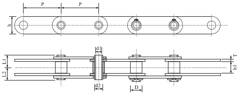 SSC2080HP Stainless Steel Hollow Pin Chain and Sprockets for Restaurant Industries