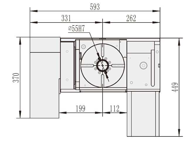 WT-S200 Machine CNC Machining Center Parts CNC Turntable Rotary Table for CNC Machinery