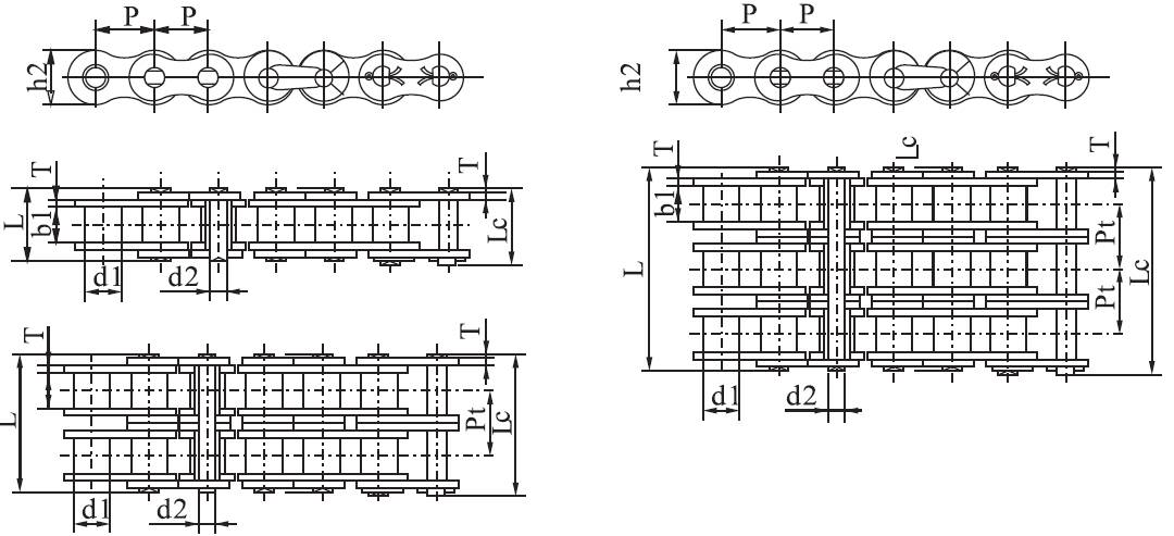 SS28AH-1 SS140H-1 Stainless Steel Heavy Duty Series Roller Chains and Sprockets in Steel