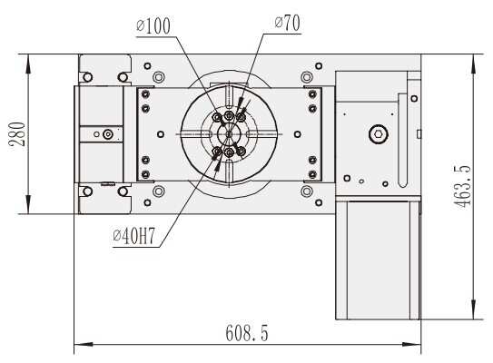 RTS-170 Machine CNC Machining Center Parts CNC Turntable Rotary Table for CNC Machinery