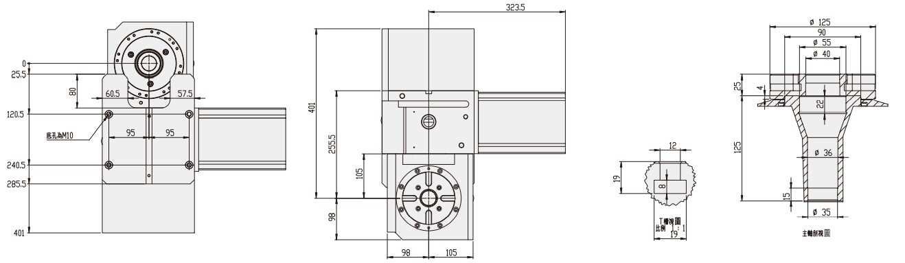 WT-RT125 5 Axis Linkage Machining CNC Machine Center Parts CNC Turntable Rotary Table for CNC Machinery