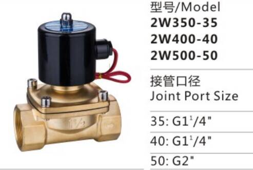 2W500-50 Two-position Two-way Direct Drive-Type Solenlid Valve for Sale