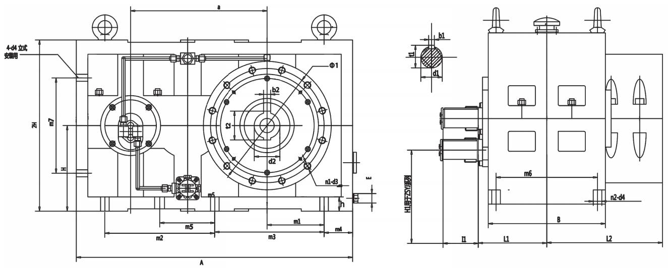 ZLYJ Series High Strength Alloy Steel Worm Gear Reducer Hard Tooth Surface High-precision Gearbox for Plastic Screw Extruder