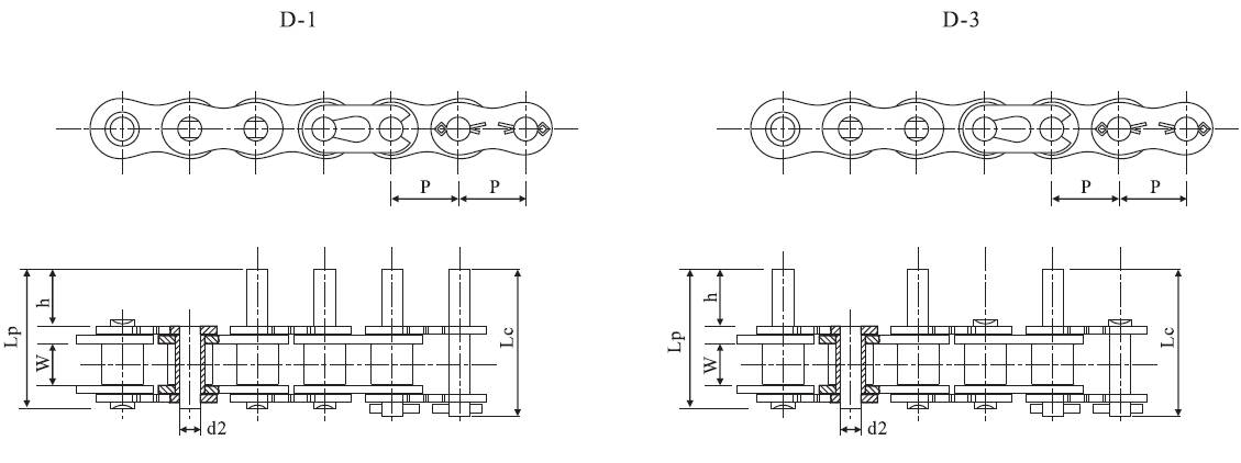 Customized 05B Stainless Steel Short Pitch Extended Pin Roller Chain and Sprockets in Steel