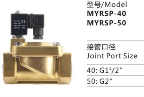 Professional Cheap MYRSP-40 MYRSP Series 2 Position 2 Way Direct-Acting Solenoid Valve for Sale