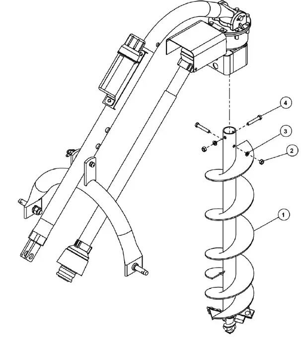 Model 400 Compact/Sub-Compact/Cat 0 Tractor 3-Point Post Hole Digger for Farming Tools