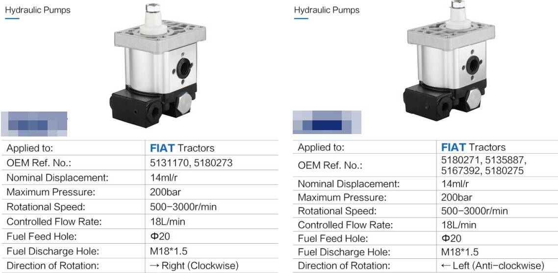 Agricultural Parts Pto Electric Vane Forklift Hydraulic Gear Oil Motor Pumps Repair Hydraulic Pumps for Tractor Wood Splitter