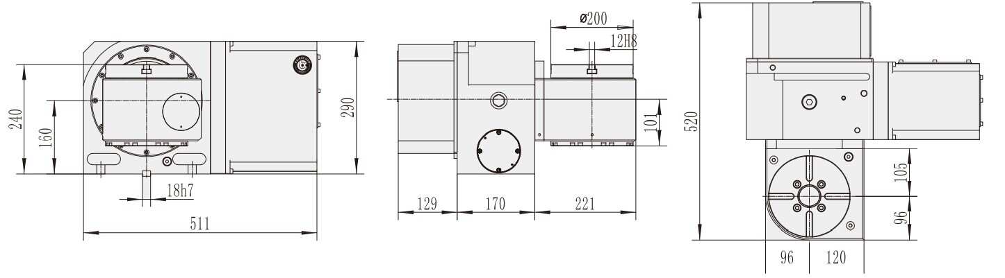 WT-RT200 Machine CNC Machining Center Parts CNC Turntable Rotary Table for CNC Machinery