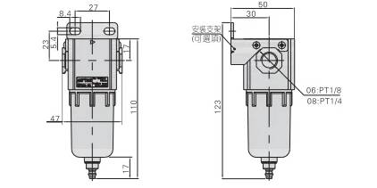 G Series GF200-06/08 Air Source Treatment Unit air drying Filter Pressure Regulator for Compressed Air System