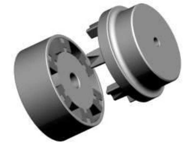 Aluminium H-Type Flexible Shaft Coupling with H Rubber Spider OEM Customizable