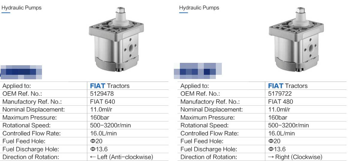 Agricultural Parts Pto Electric Vane Forklift Hydraulic Gear Oil Motor Pumps Repair Hydraulic Pumps for Tractor Wood Splitter