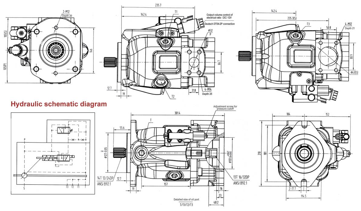 G10VO Series Swash Plate Axial Piston Variable Displacement Pump Hydraulic Pump for Aerial Work Platform,cotton Picker