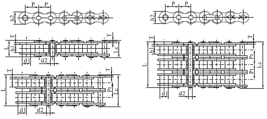 SSC08A-1 a Series Stainless Steel Short Pitch Precision Roller Chain with Straight Plate and Sprockets in Steel