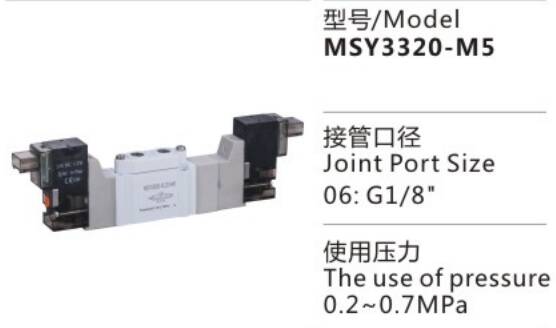 Low Price Guaranteed Quality MSY300 Series MSY3120/3220/3320-M5 Solenoid Valve for Sale