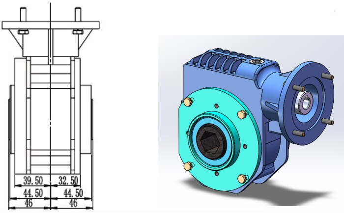High Torque Non Standard Reducer Worm Gearbox for Animal Husbandry and Firefighting Equipment