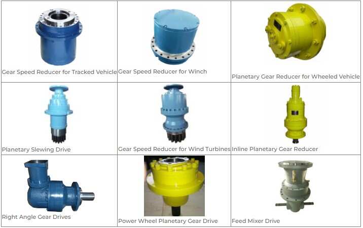 Hydraulic Tracked Vehicle Power Wheel Winch Gear Drive Planetary Gearbox Speed Reducer Replacement of Brevini Bonfiglioli