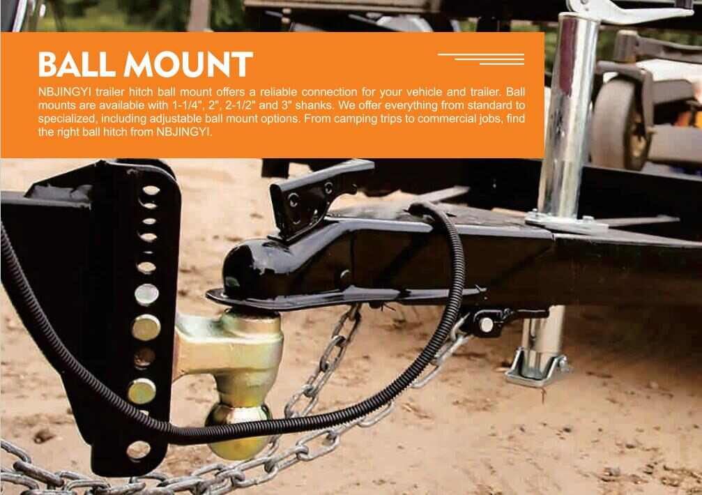 1BJY-HM-70 Trailer Parts and Accessories Capacity 6000lbs Trailer Ball Mount for Hitch Ball Mount Drop
