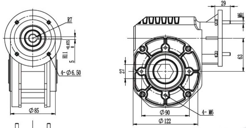 High Torque Non Standard Reducer Worm Gearbox for Animal Husbandry and Firefighting Equipment