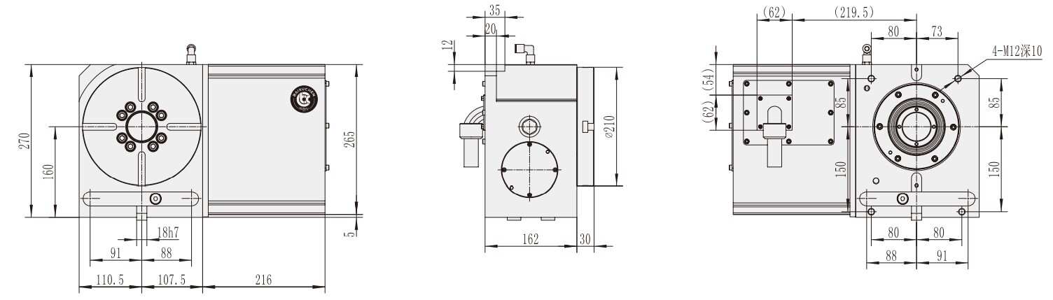 WT-210 Machine Tool CNC Machining Center Accessories CNC  TiltingTurntable Rotary Table