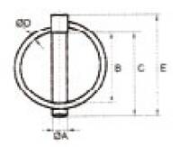 FT001/FT002/FT003 Durable Agricultural Spare Parts Linch Pin Fits Tractor
