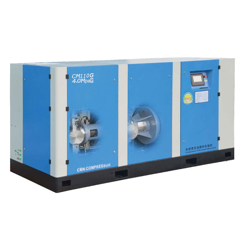 Durable 500 psi High Pressure Oil-free PM VSD Two-stage Screw Air Compressor With Stainless Steel Connection