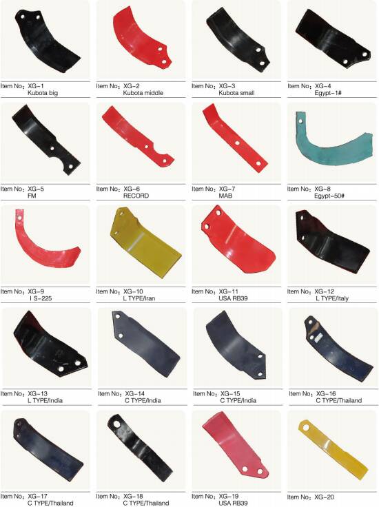 XG-1 Good Quality Customized Agricultural Machinery Parts Rotary Tiller Blade Replacement of Kubota Big Machine
