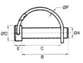 FT004/FT005/FT006 Durable Agricultural Spare Parts Linch Pin Fits Tractor