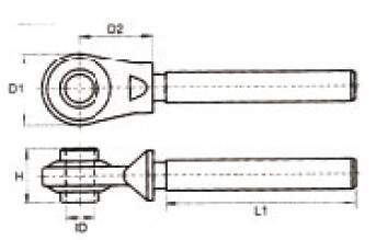 FT025/FT026/FT027/FT028/FT029/FT030/FT031 Durable Agricultural Spare Parts Toplink End Fits Tractor