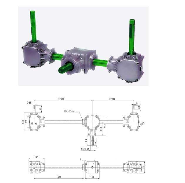Agricultural Fertilizer Gearbox for Fertiliser Spreaders