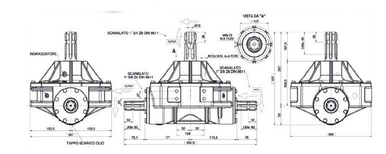 Agricultural Fertilizer Gearbox for Fertiliser Spreaders