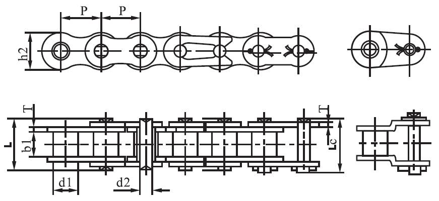 SS28A-1 a Series Stainless Steel Short 44.45mm Pitch Precision Single Roller Chain and Sprockets in Steel