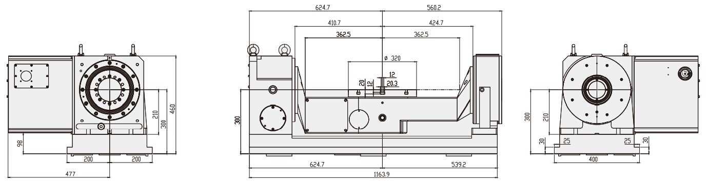 WT-SL320 Machine CNC Machining Center Parts CNC Turntable Rotary Table for CNC Machinery