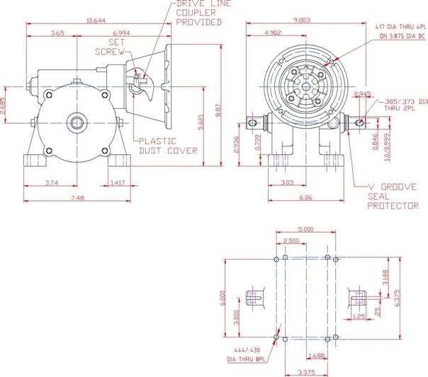Agri Farm Center Pivot Gear Box Drive Wheel System Sprinkler Irrigation Gearbox for Valley Pivots Replacement Zimmatic UMC