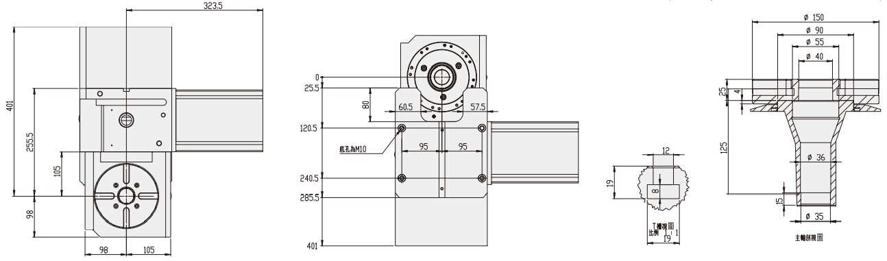 WT-RT150 Machine CNC Machining Center Parts CNC Turntable Rotary Table for CNC Machinery