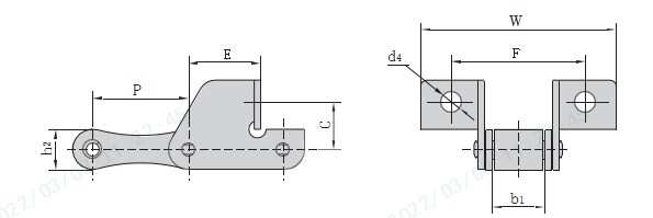 Professional S52 F3 52f11sd S Type S52f11sd S52f3 C45f1sd Steel Agricultural Conveyor Roller Chain Attachment with Low Price