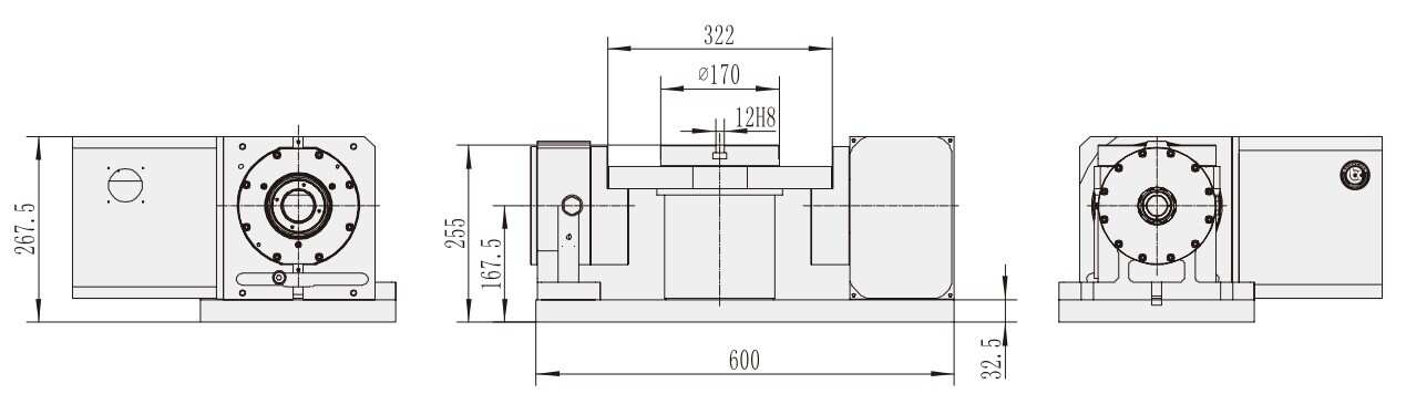 RTS-170 Machine CNC Machining Center Parts CNC Turntable Rotary Table for CNC Machinery