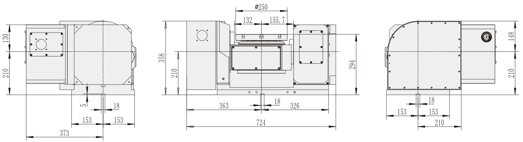 WT-S250 CNC Machining Center Parts New Rotary Turntable for CNC Machinery with Gear and Bearing Core Components