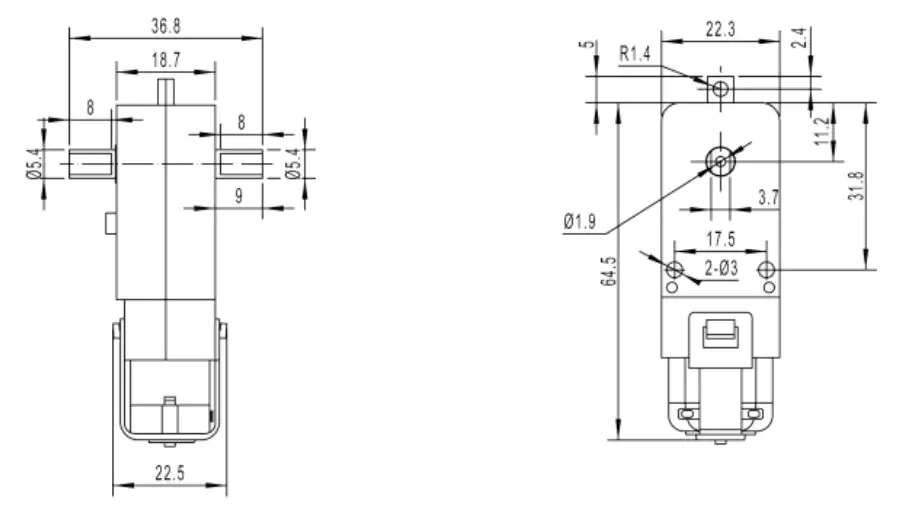 Custom Designed TGP01D-A130 Mini Gear Motor Economical Plastic Gearbox Brush Commutation for Toy Car Permanent Magnet DC Motors