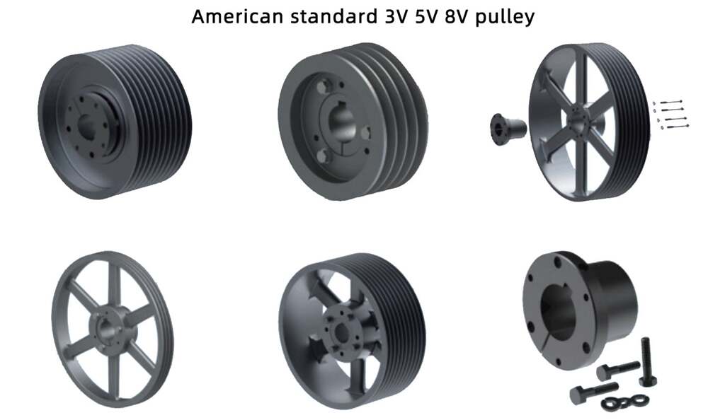 Customizable OEM Spa SPB SPC SPZ Groove Cast Iron Die-Cast Zinc Alloy Nylon Bore V Taper Bush Lock Belt Pulleys V-Belt Type