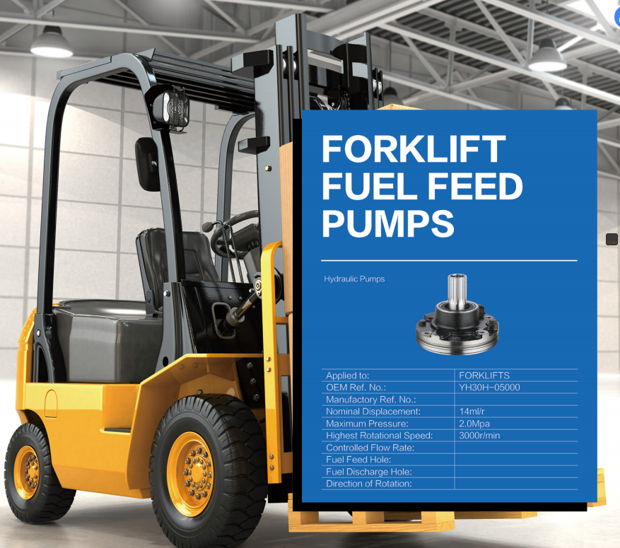 Forklift Fule Feed Pumps 25 Mpa Right/left Highest Rotational Speed 3000r/min Gear Hydraulic Pumps for Forklift